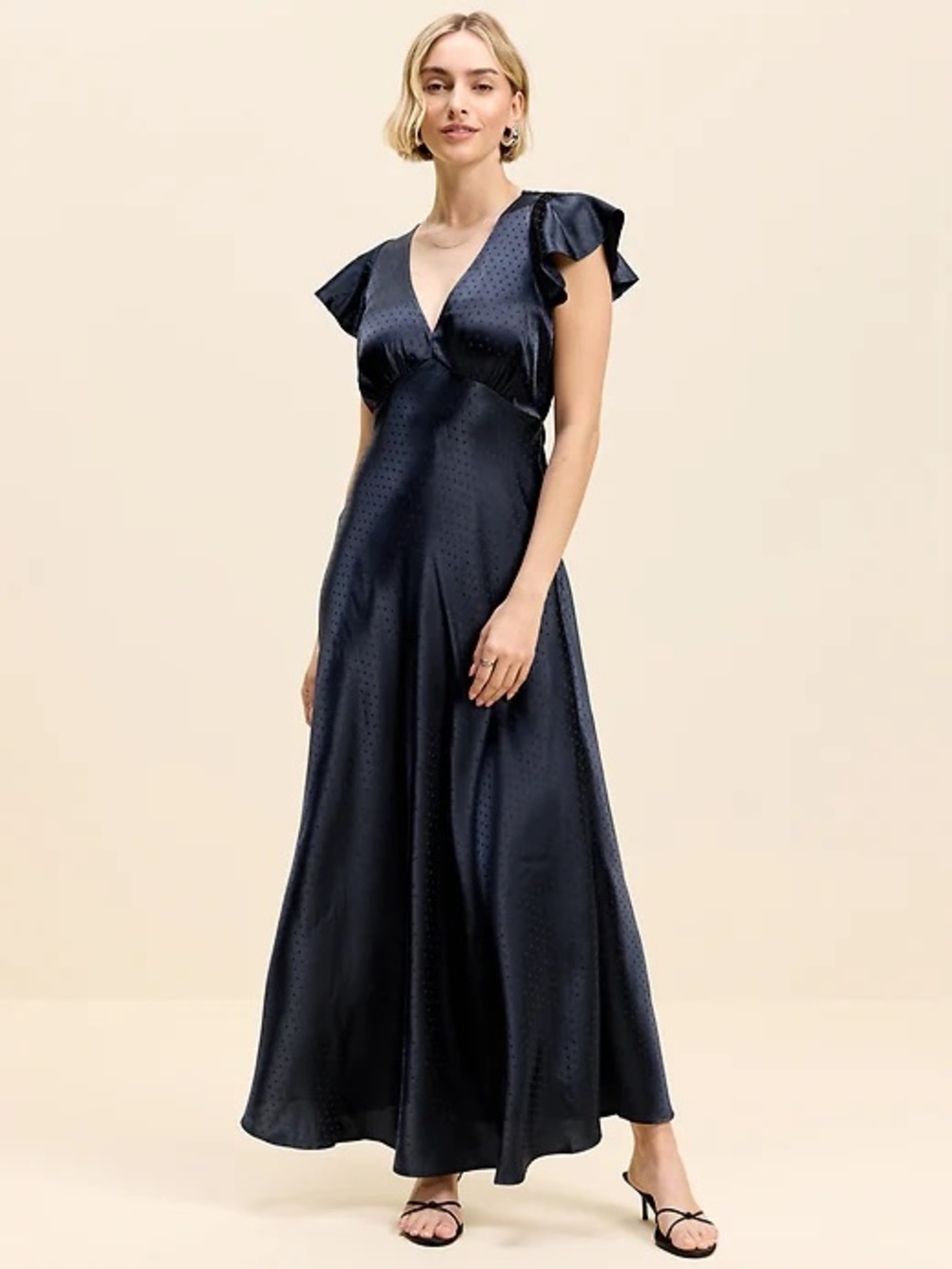 The Ocasion by old navy satin flutter sleeve wedding guest